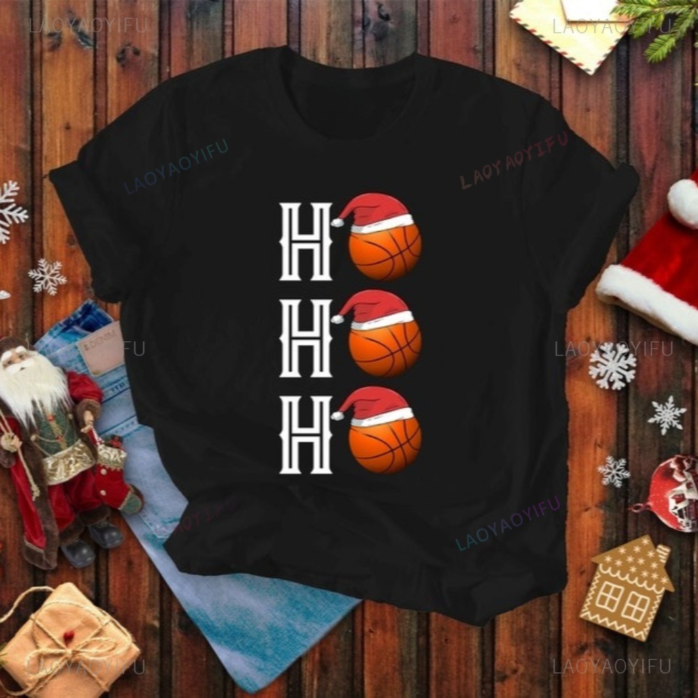 Men'S Fashion With Hat - Ho Ho Ho Basketball Santa Hat