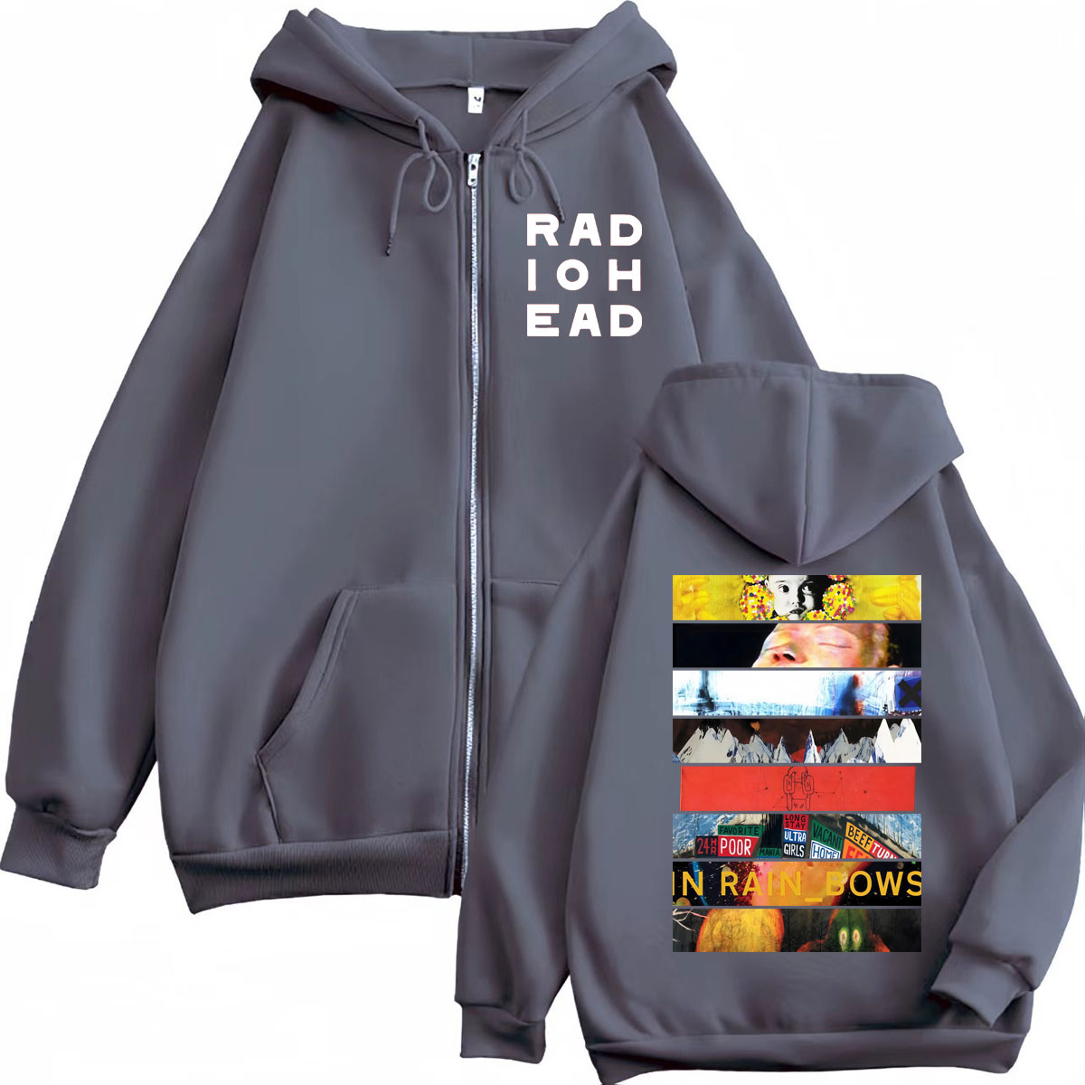 Rock Band Radiohead Album Grap - Mens Fashion Zip Up Hoodies recension och pris