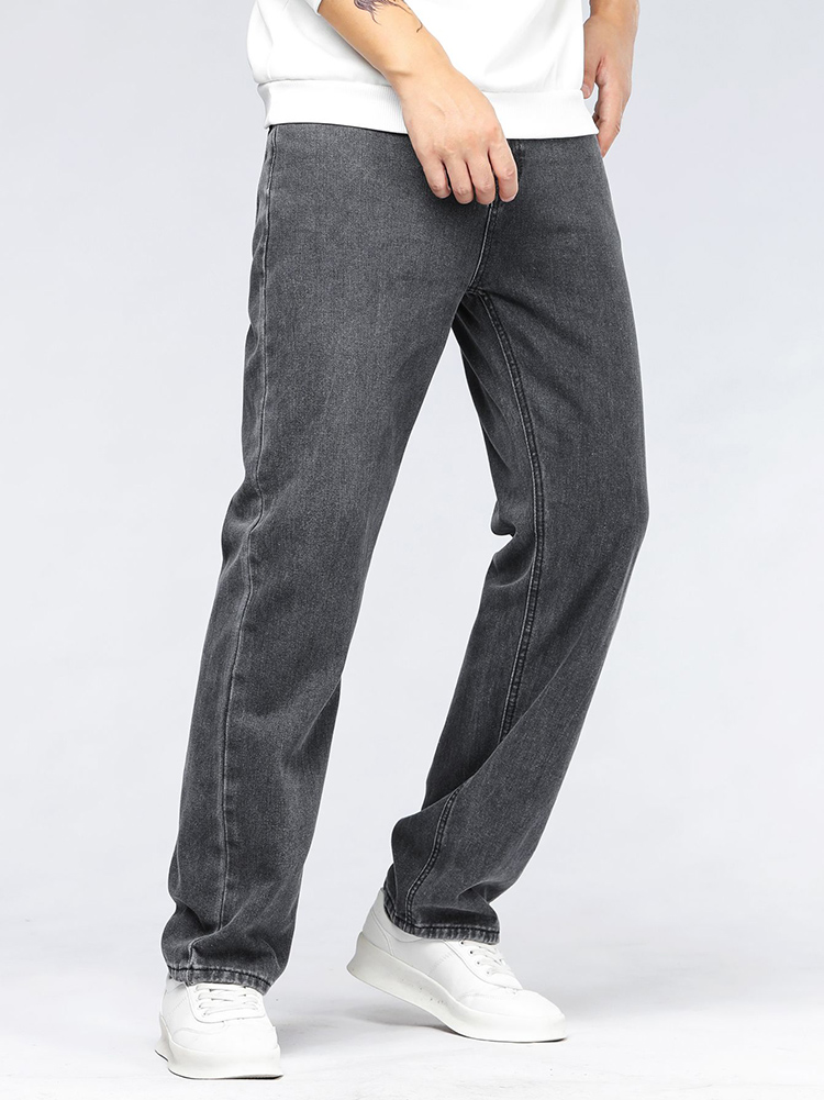 Men's Korean Fashion Baggy Jea - Men'S Fashion Grey Jeans recension och pris