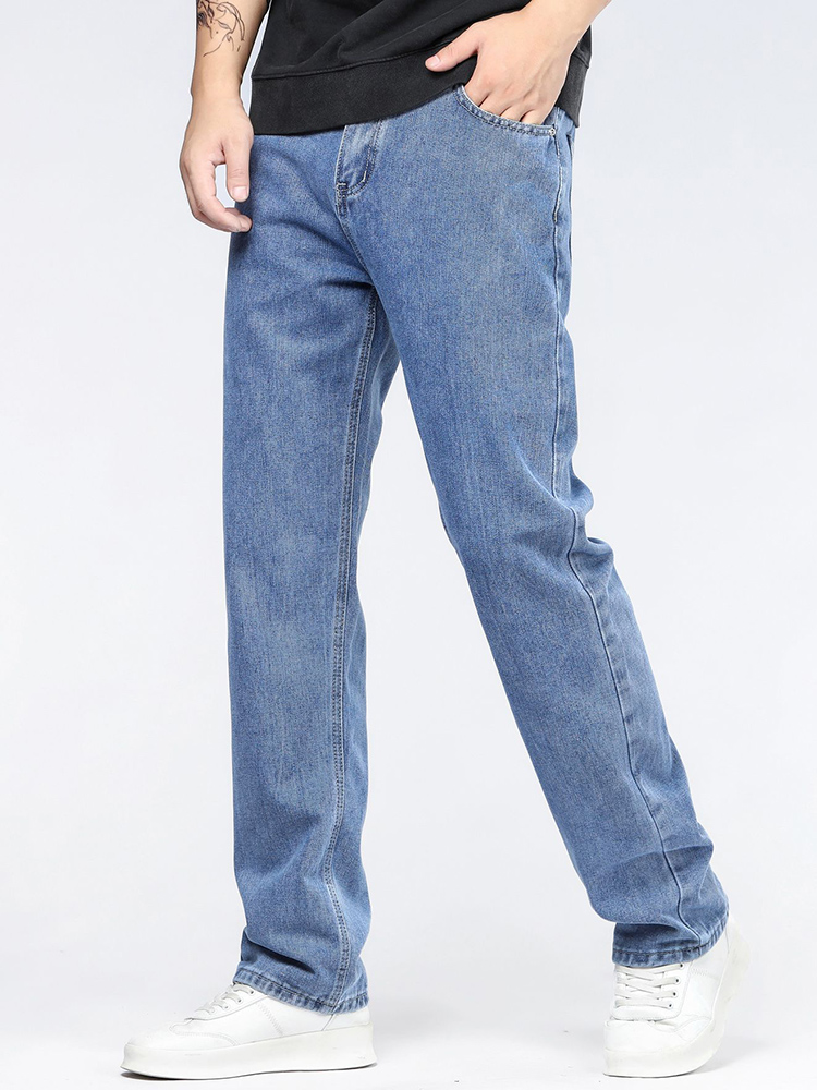 Men's Korean Fashion Baggy Jea - Men'S Fashion Grey Jeans recension och pris