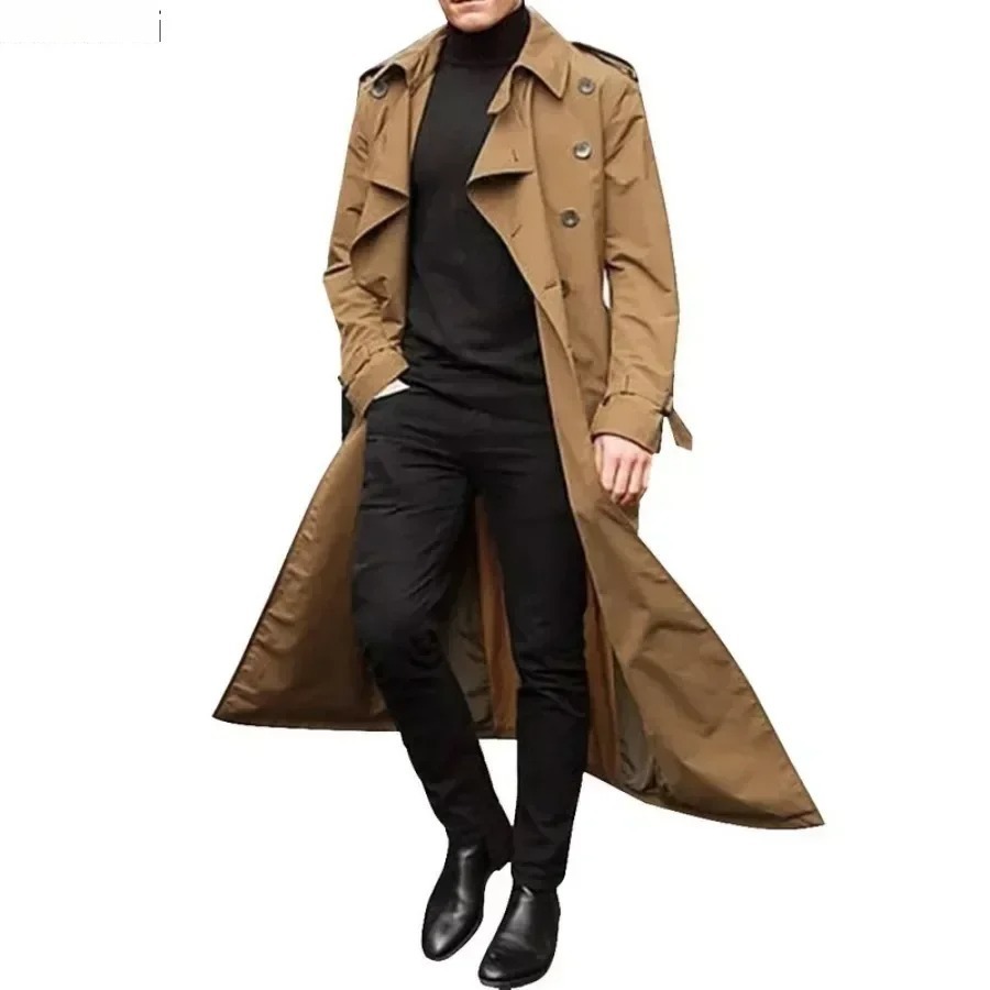 Men's Long Trench Coats Jacket - Men'S Fashion X recension och pris