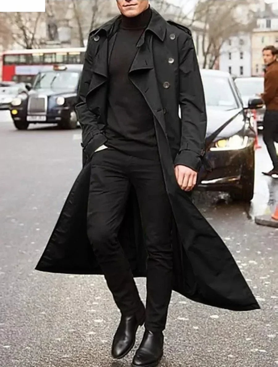 Men's Long Trench Coats Jacket - Men'S Fashion X recension och pris