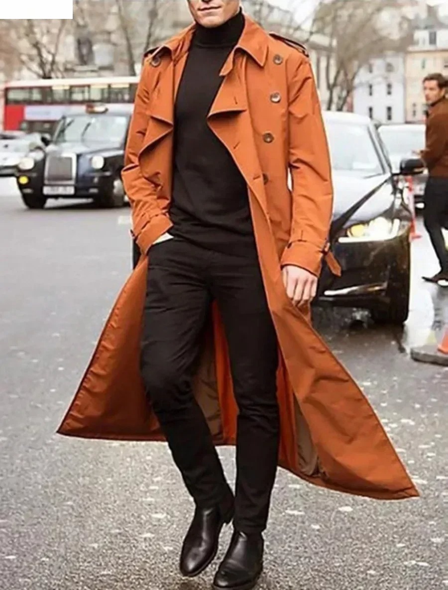 Men's Long Trench Coats Jacket - Men'S Fashion X recension och pris