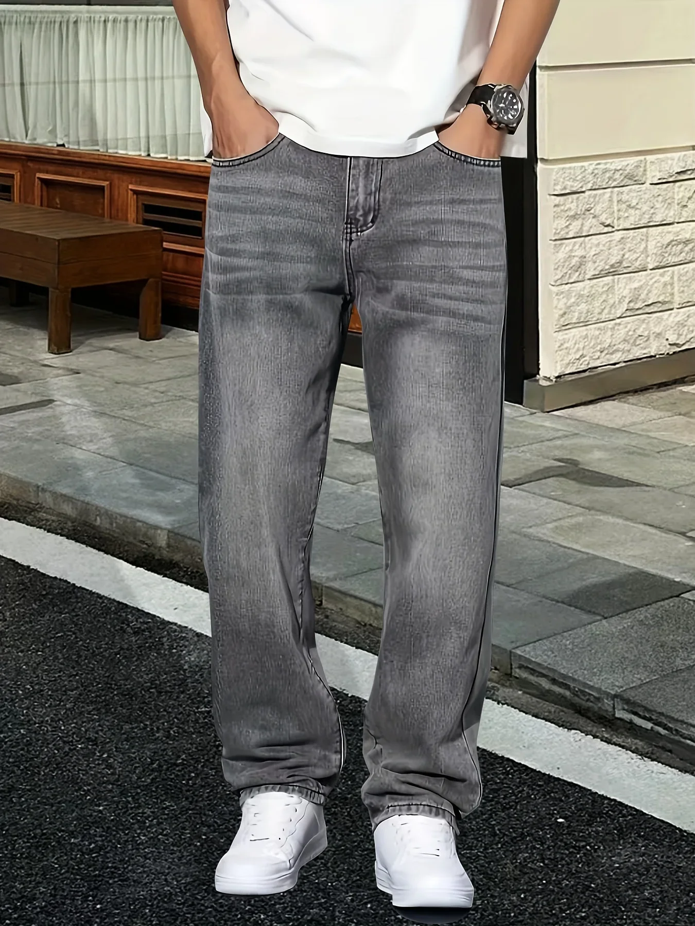 Men's fashion grey jeans casua - Men'S Fashion Grey Jeans recension och pris
