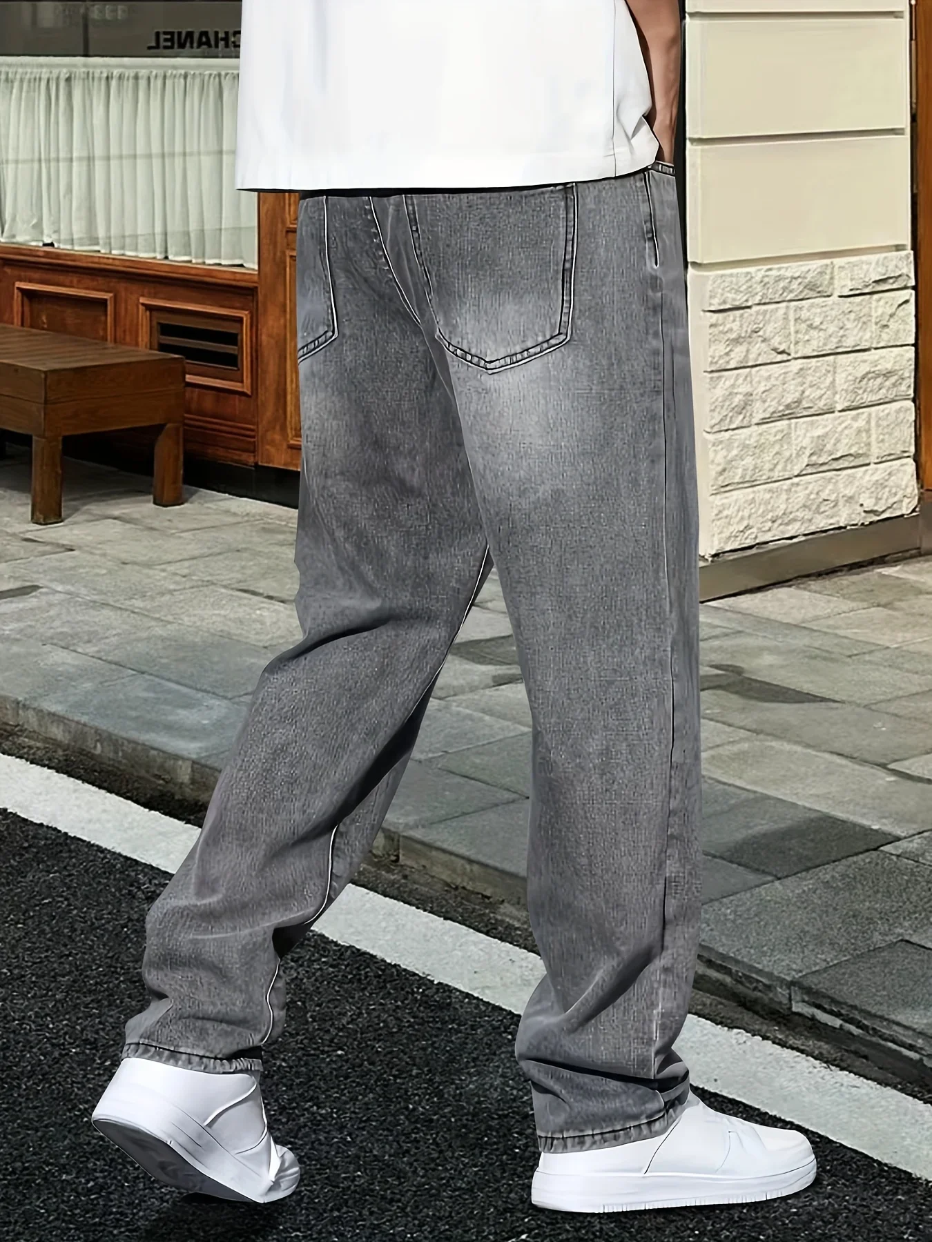 Men's fashion grey jeans casua - Men'S Fashion Grey Jeans recension och pris