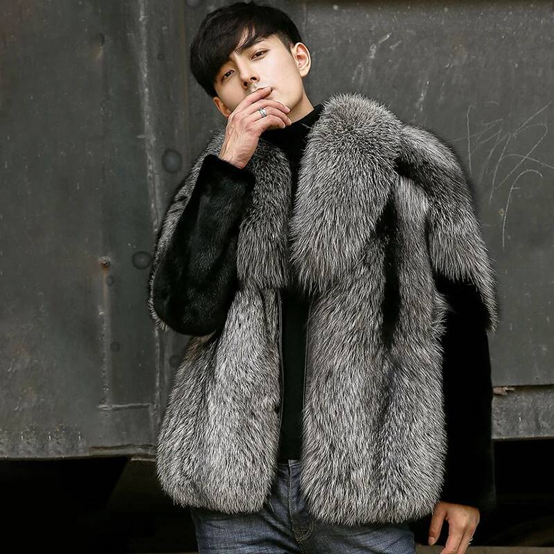 Autumn Men's Faux Fur Coat Fas - Men'S Fashion X recension och pris
