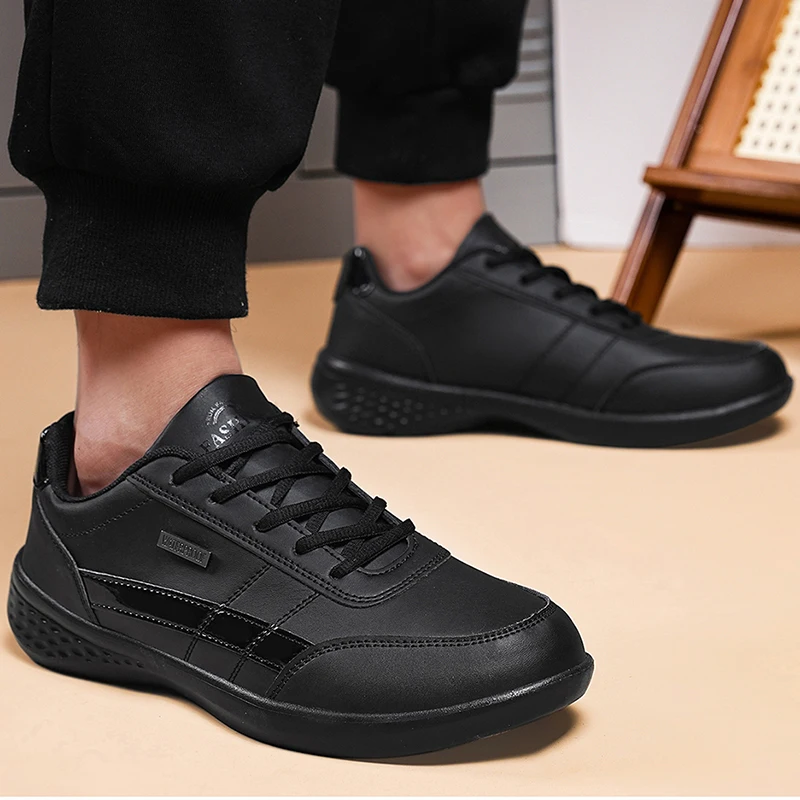 Leather PU Men's Shoes Sneaker - Mens Fashion Trainers recension och pris
