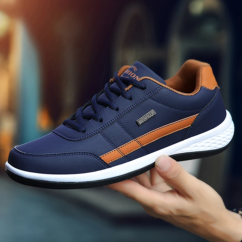 Leather PU Men's Shoes Sneaker - Mens Fashion Trainers recension och pris