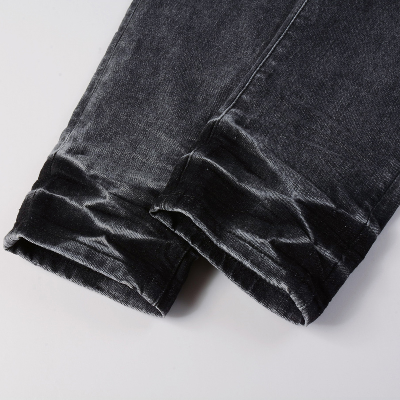 Y2K Fashion Men's Slim Fit Str - Men'S Fashion Grey Jeans recension och pris
