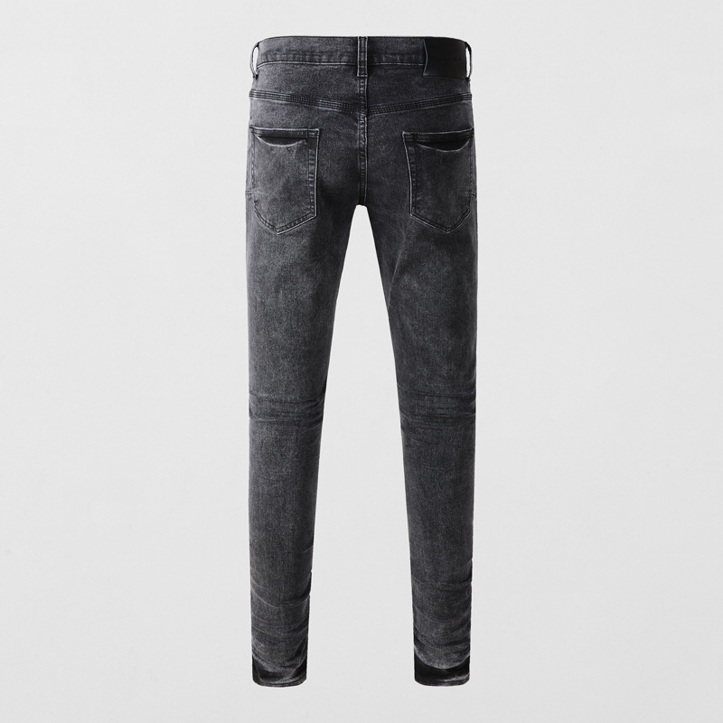 Y2K Fashion Men's Slim Fit Str - Men'S Fashion Grey Jeans recension och pris
