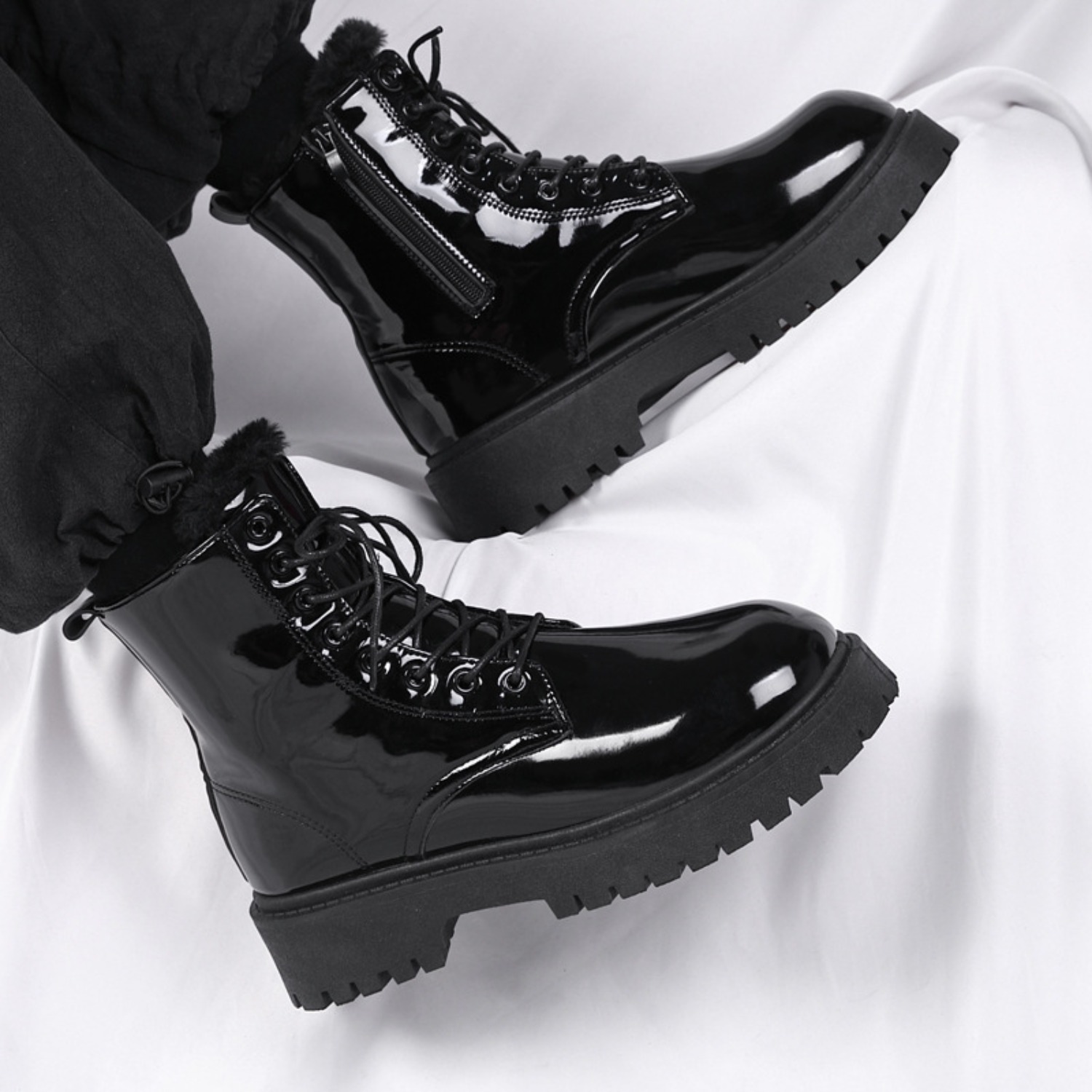 Men's warm plush high-top boot - Men'S Fashion News recension och pris