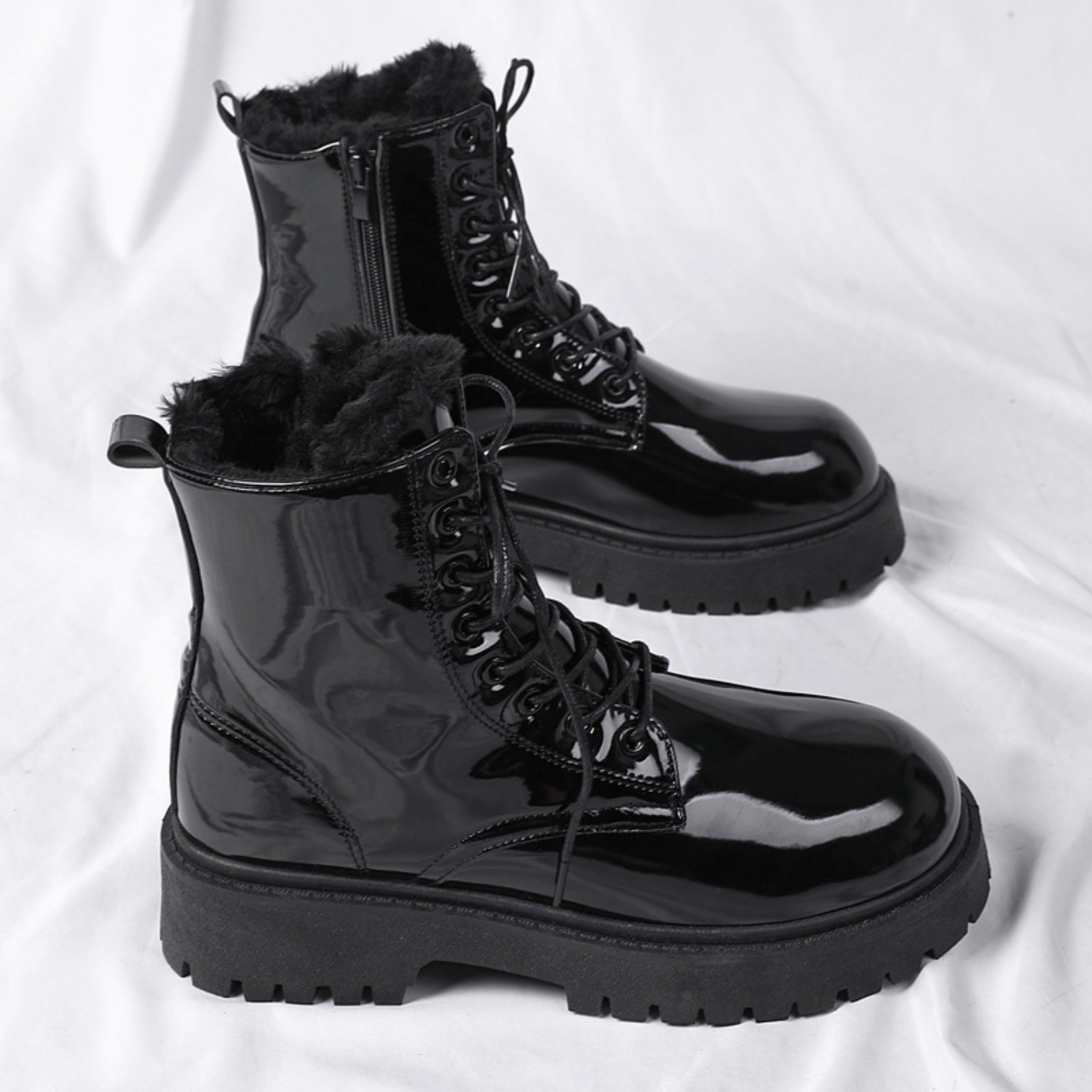 Men's warm plush high-top boot - Men'S Fashion News recension och pris