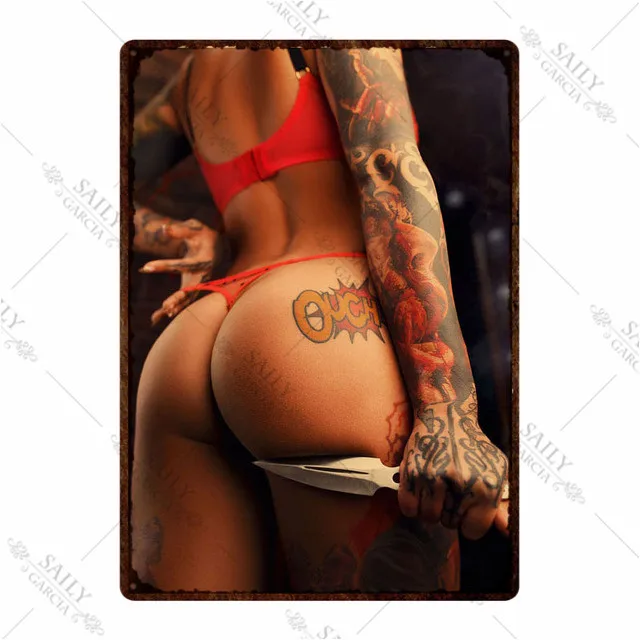Hot Sexy Girl Metal Sign Poste - Poster Men Fashion recension och pris
