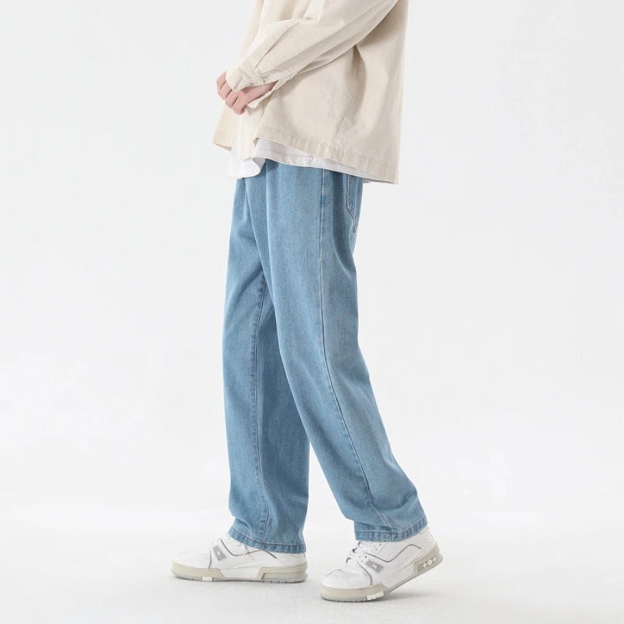2026 New Korean Fashion Men's  - Men'S Fashion Grey Jeans recension och pris
