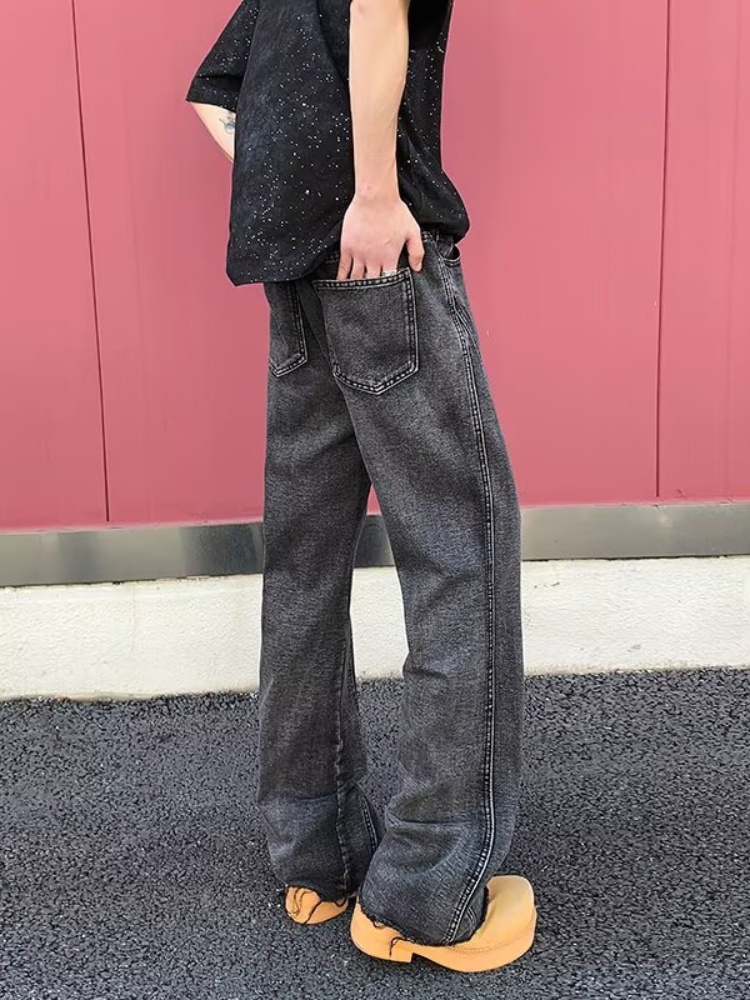2026 Pantalon Y2K Fashion Blac - Men'S Fashion Grey Jeans recension och pris