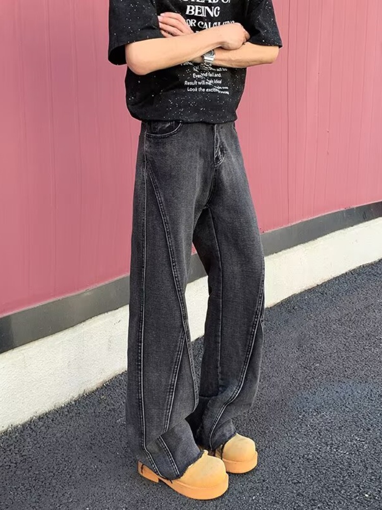 2026 Pantalon Y2K Fashion Blac - Men'S Fashion Grey Jeans recension och pris