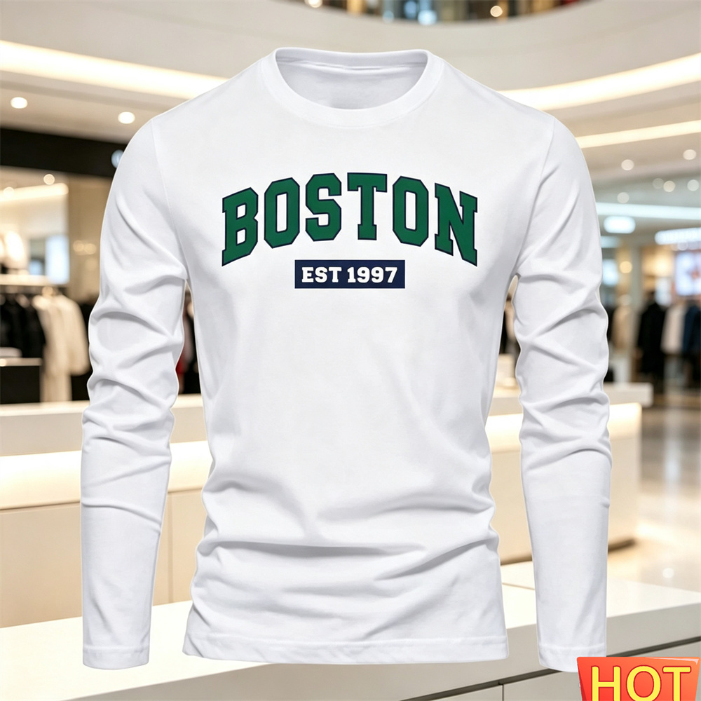Autumn Summer Men's long sleev - Men'S Fashion T Shirts recension och pris