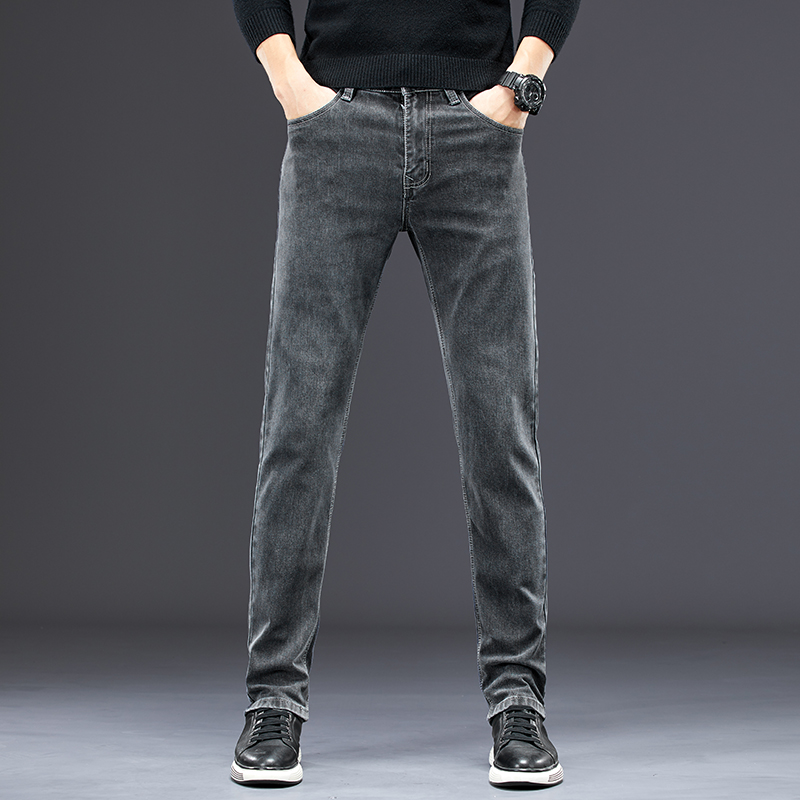 men's slim jeans 2024 autumn n - Men'S Fashion Grey Jeans recension och pris