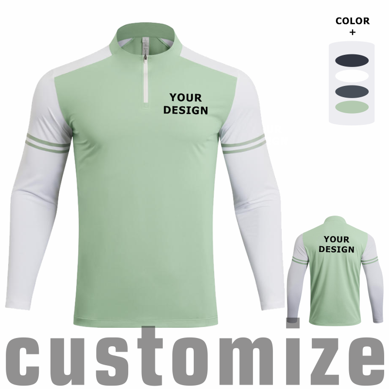 Custom DIY Long-sleeved Half-z - Mens Fashion Summer recension och pris