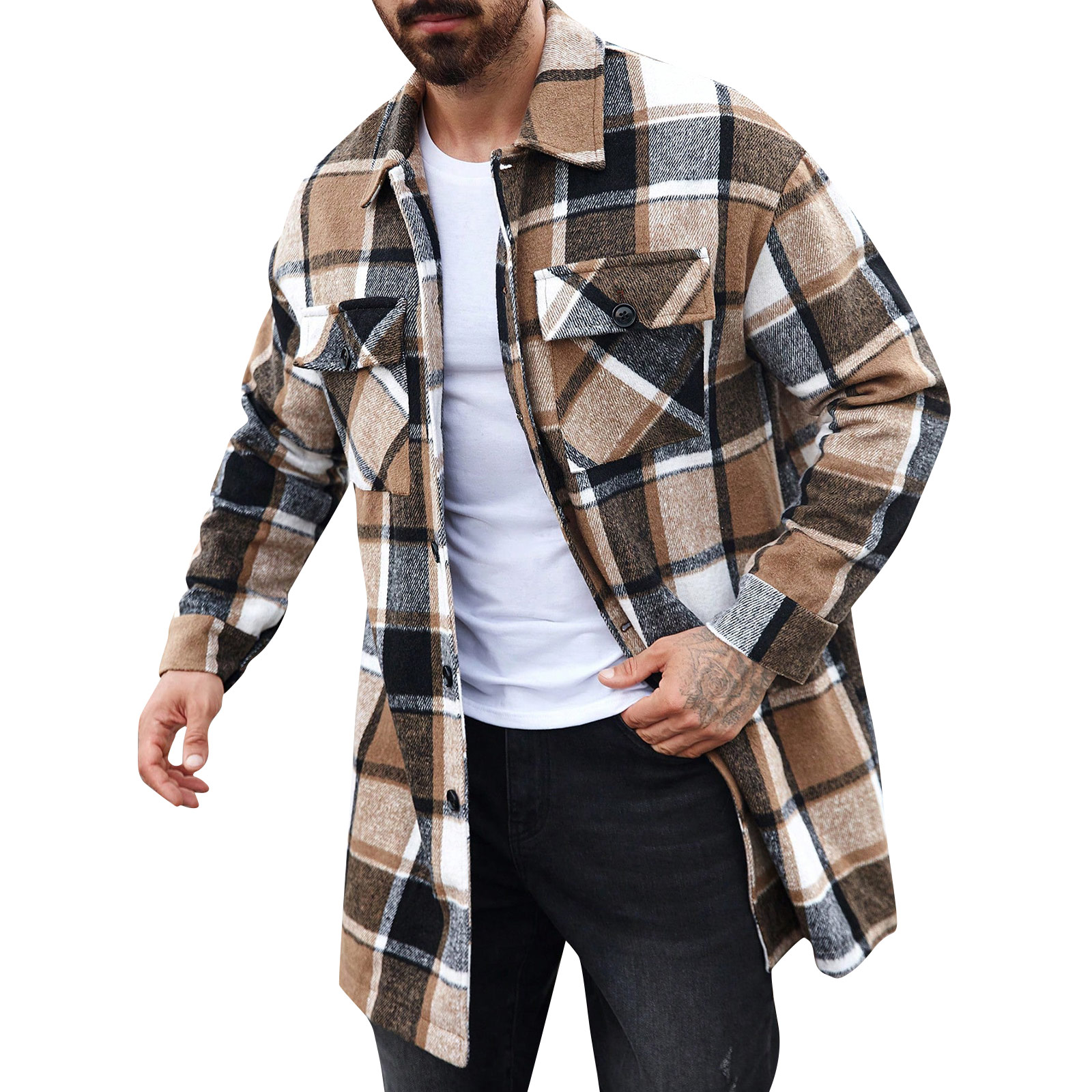 Double Pocket Trench Coat Men' - Men'S Fashion X recension och pris