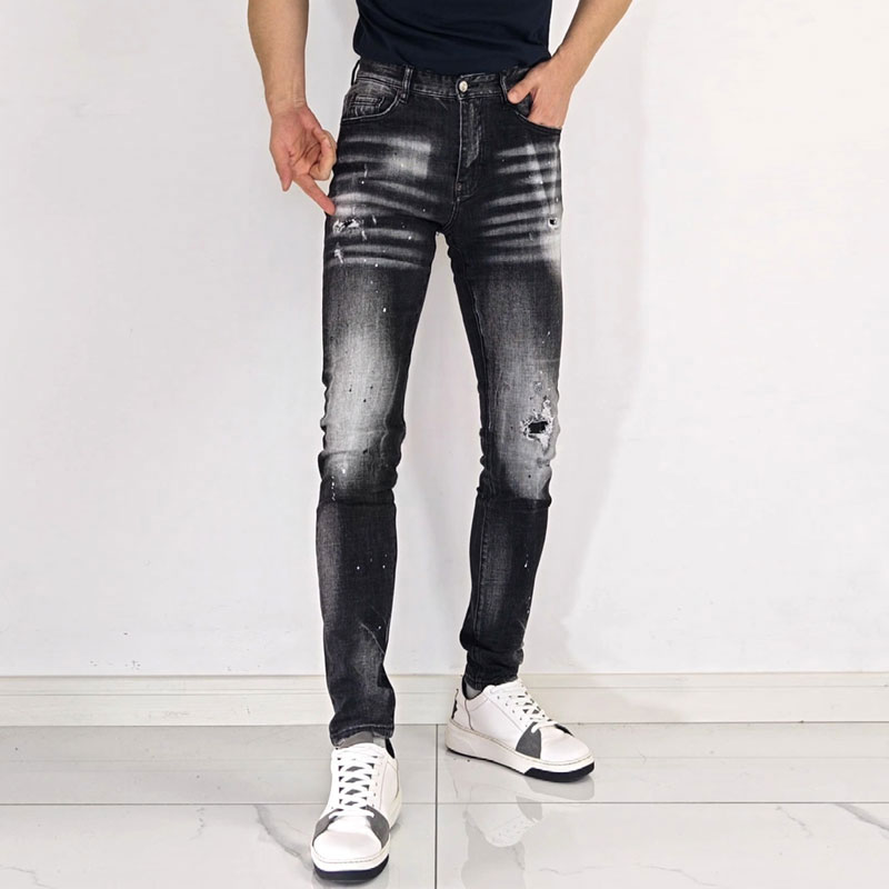 Men's High Street Hip Hop Graf - Men'S Fashion Grey Jeans recension och pris