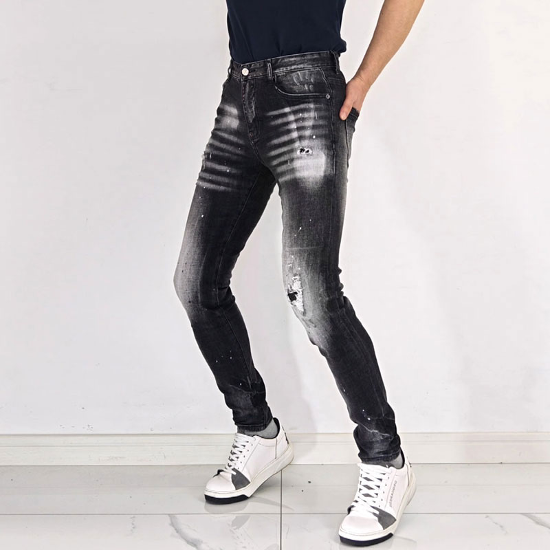 Men's High Street Hip Hop Graf - Men'S Fashion Grey Jeans recension och pris