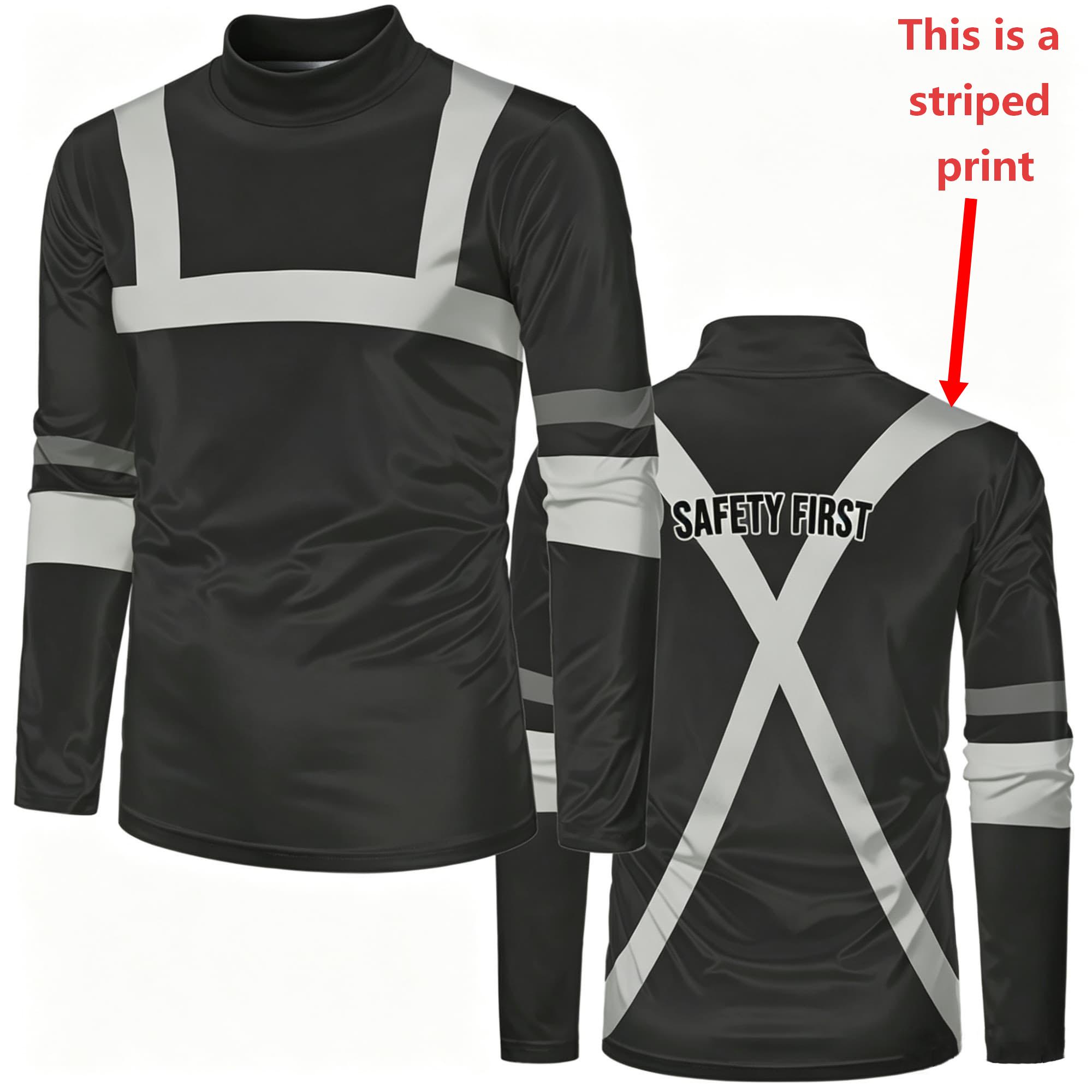 Men Mock Neck Long Sleeve T‑Sh - Men'S Fashion T Shirts recension och pris