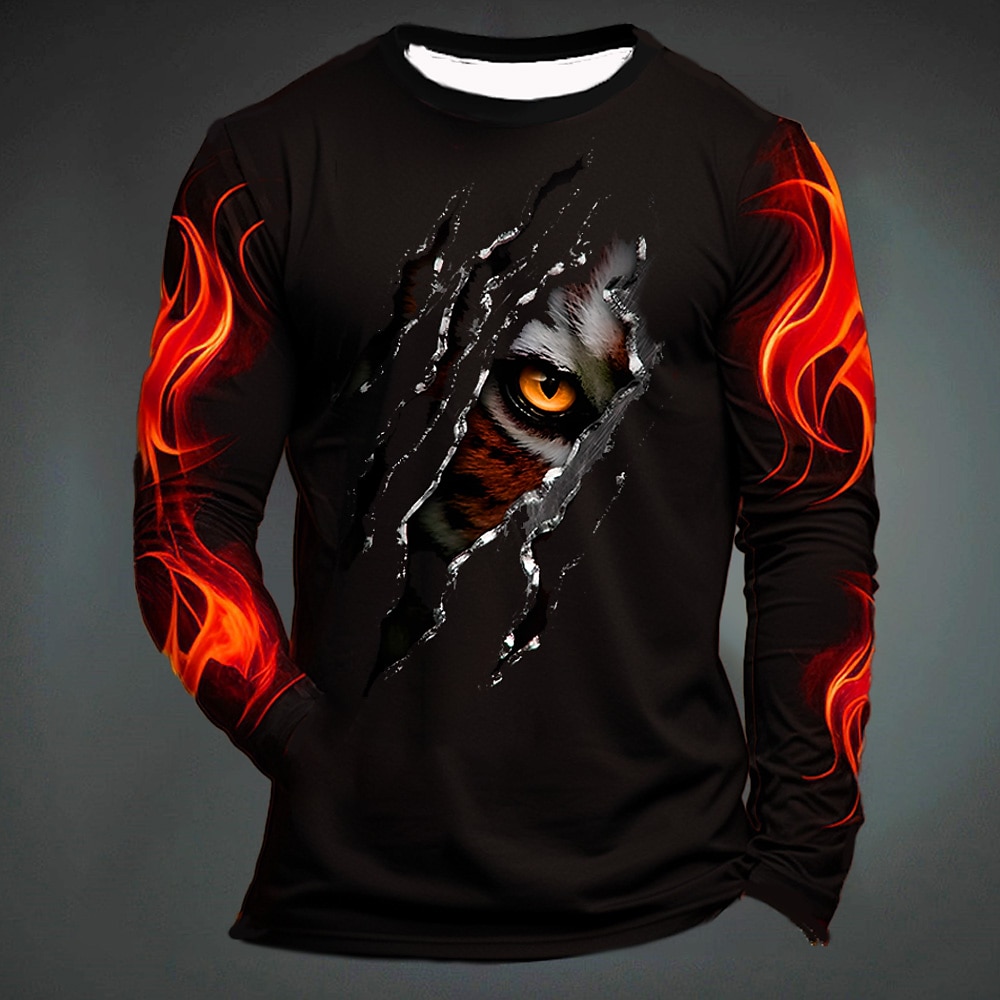 Funny Tiger Print T Shirt For  - Mens Fashion Clothes recension och pris