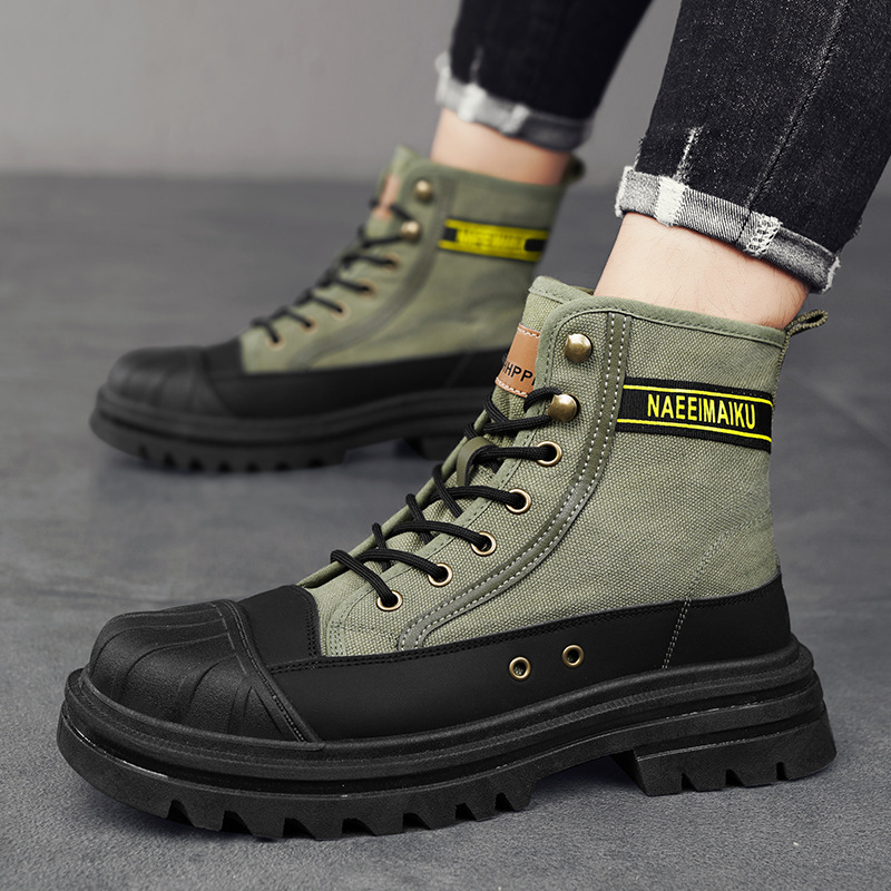 Mens Canvas Boots Fashion High - Men'S Fashion News recension och pris