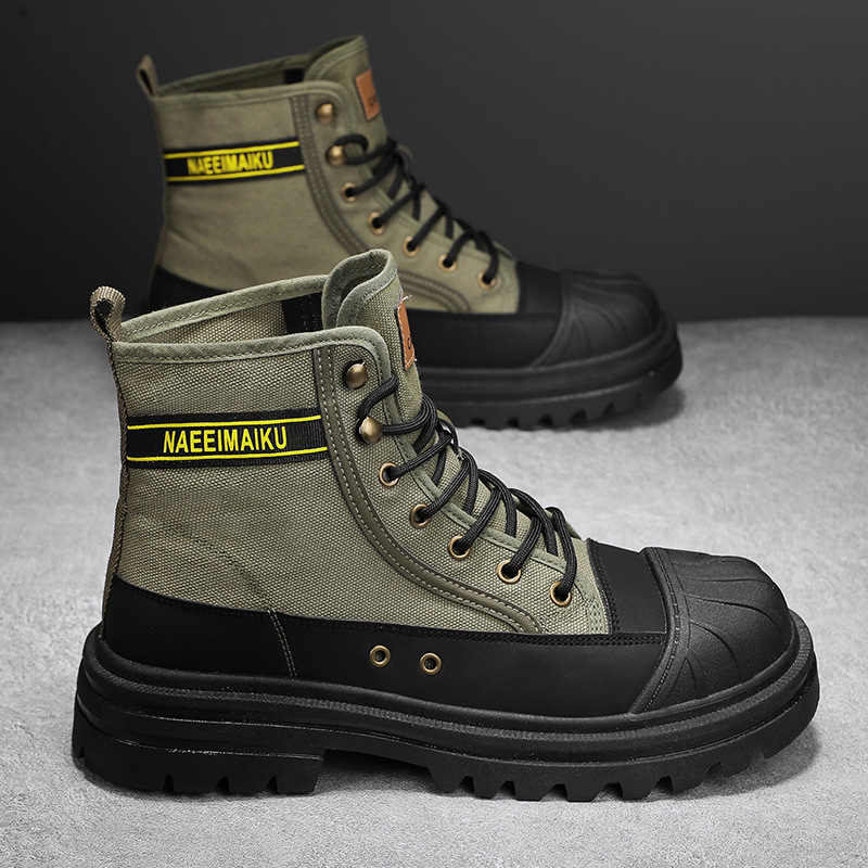 Mens Canvas Boots Fashion High - Men'S Fashion News recension och pris