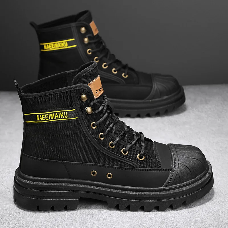 Mens Canvas Boots Fashion High - Men'S Fashion News recension och pris
