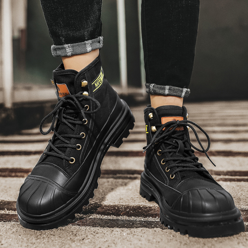 Mens Canvas Boots Fashion High - Men'S Fashion News recension och pris