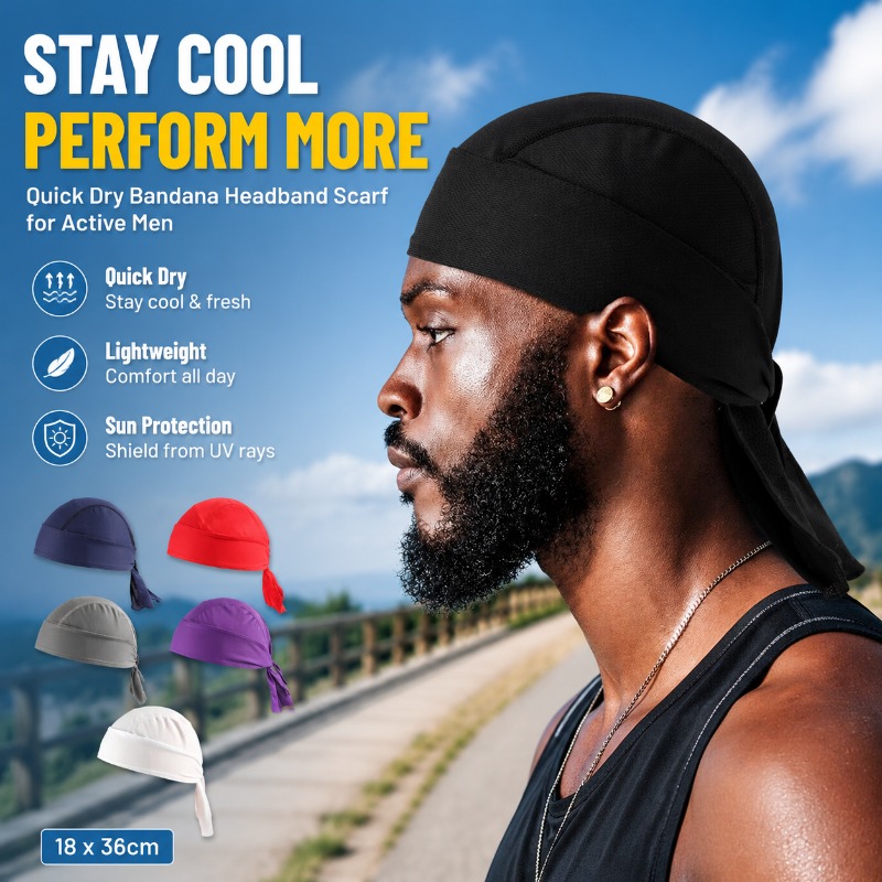 Quick Dry Polyester Bandana He - Men'S Fashion With Hat recension och pris
