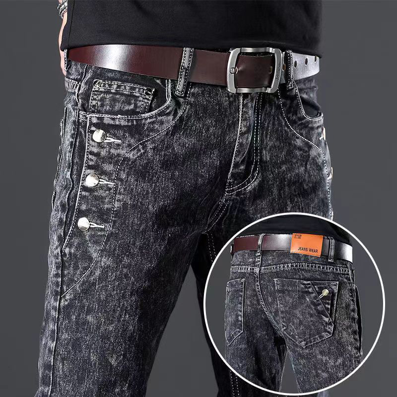 Classic Slim Vintage Fashion M - Men'S Fashion Grey Jeans recension och pris