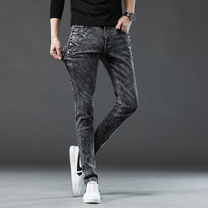Classic Slim Vintage Fashion M - Men'S Fashion Grey Jeans recension och pris