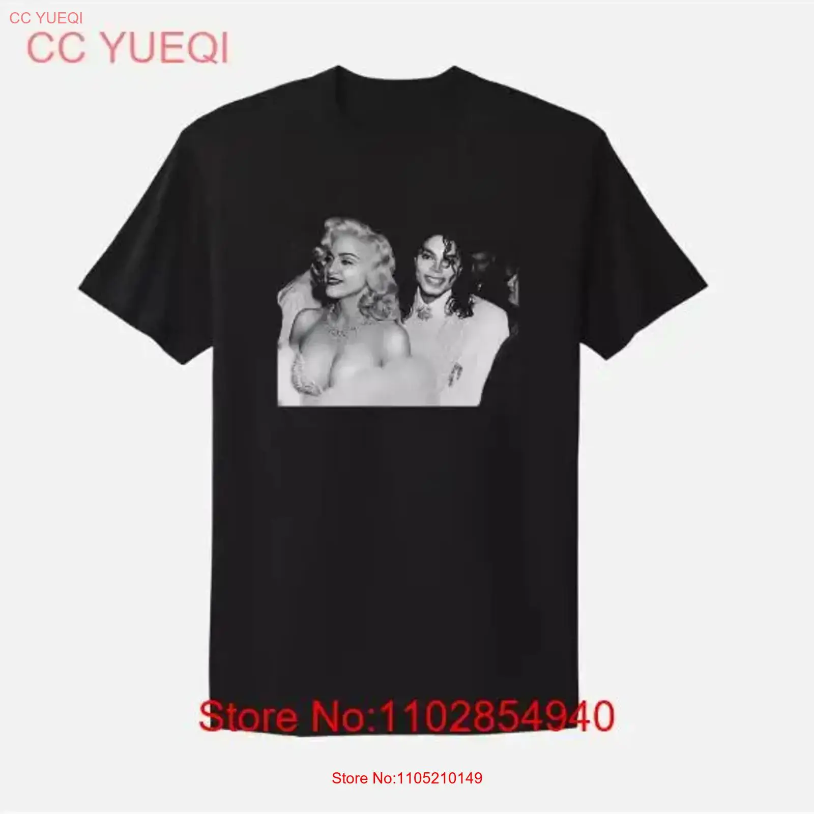 Madonna and Michael Jackson T  - Poster Men Fashion recension och pris
