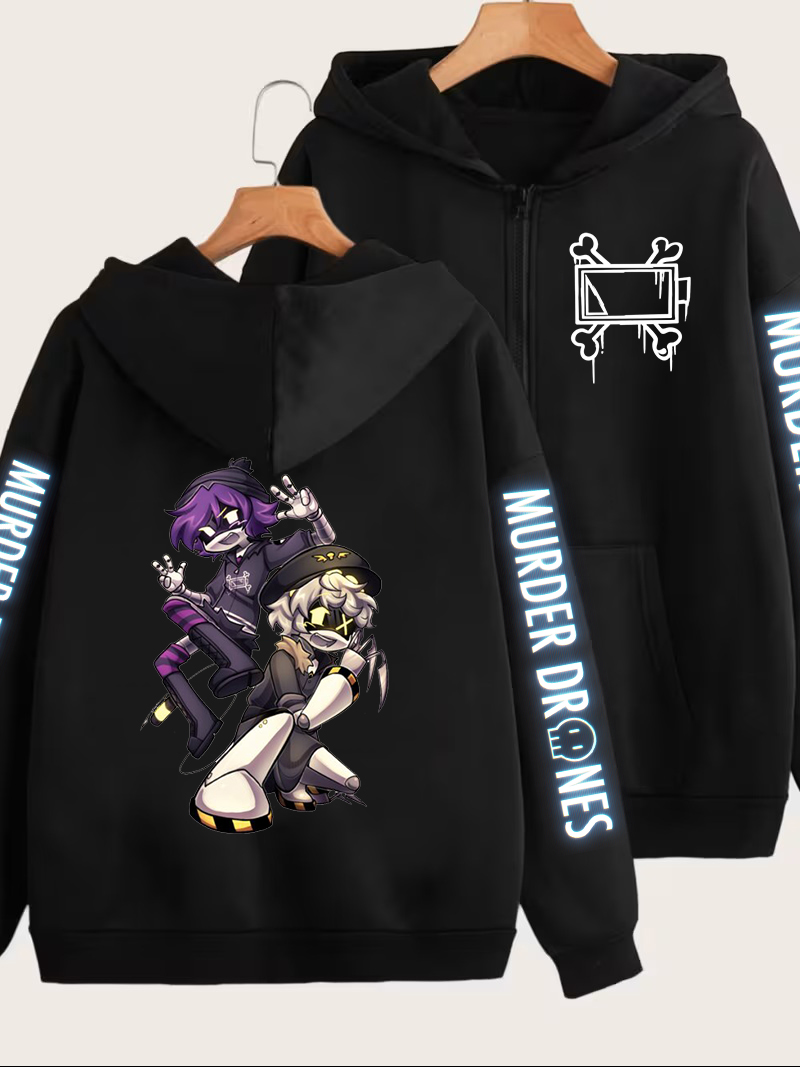 Murder Drones Graphic Zipper H - Mens Fashion Zip Up Hoodies recension och pris