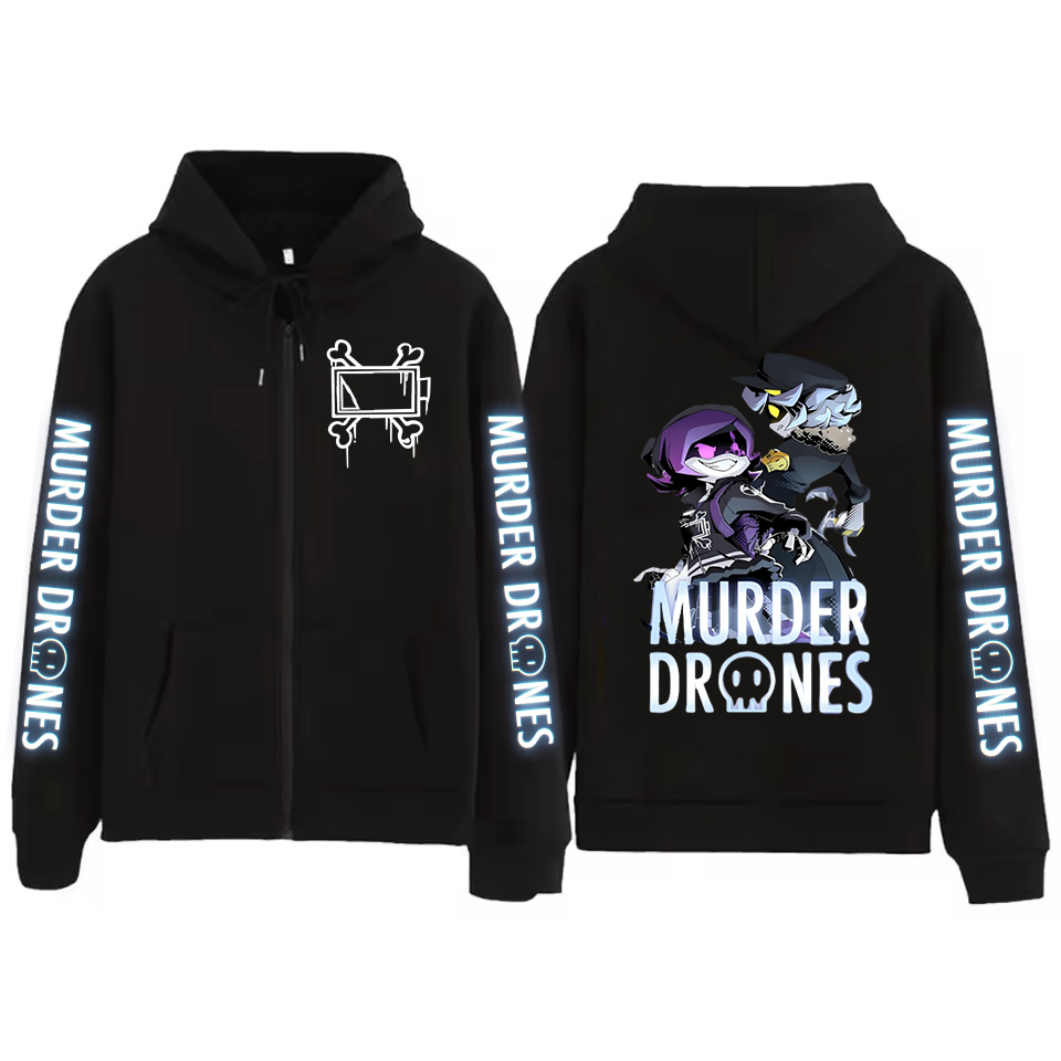 Murder Drones Graphic Zipper H - Mens Fashion Zip Up Hoodies recension och pris
