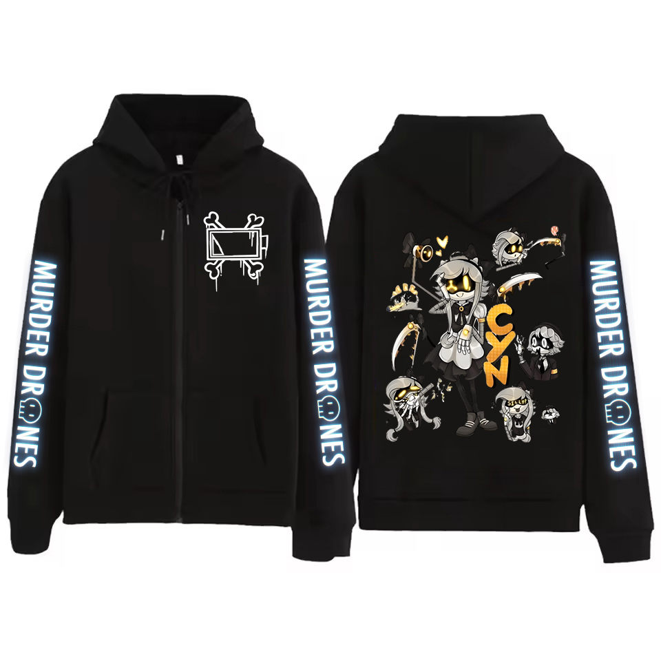 Murder Drones Graphic Zipper H - Mens Fashion Zip Up Hoodies recension och pris