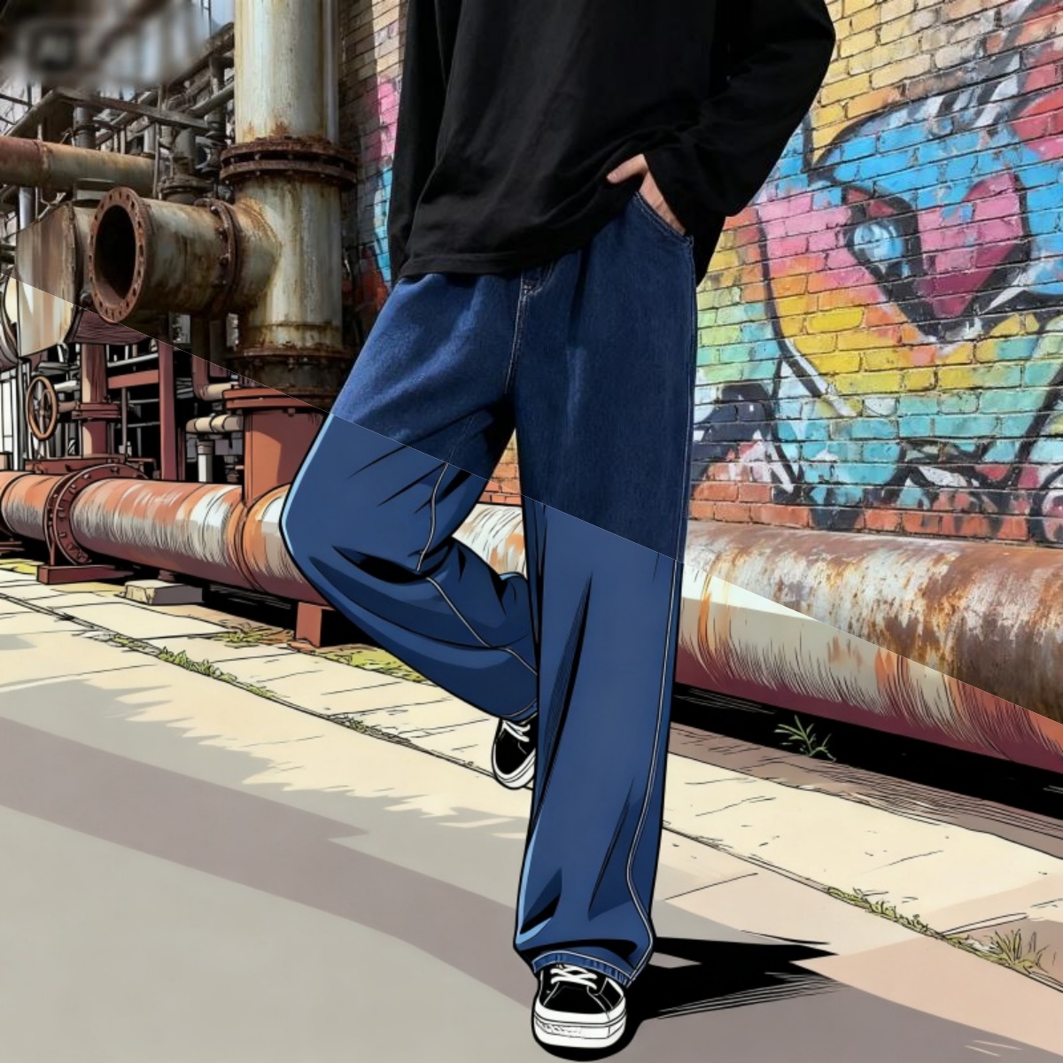 Korean Style Streetwear New Fa - Men'S Fashion Grey Jeans recension och pris