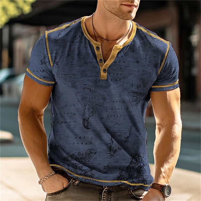 Men's Henry Shirts Funny 3D Pr - Mens Fashion Clothes recension och pris
