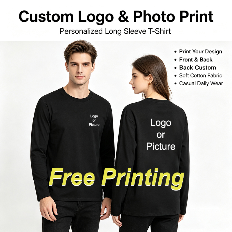 Customized Cotton Long Sleeve  - Men'S Fashion T Shirts recension och pris