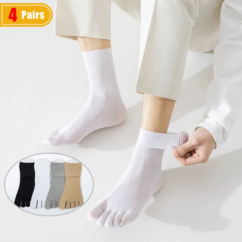 4 Pairs Summer Thin Five Finge - Socks Ankle Men recension och pris