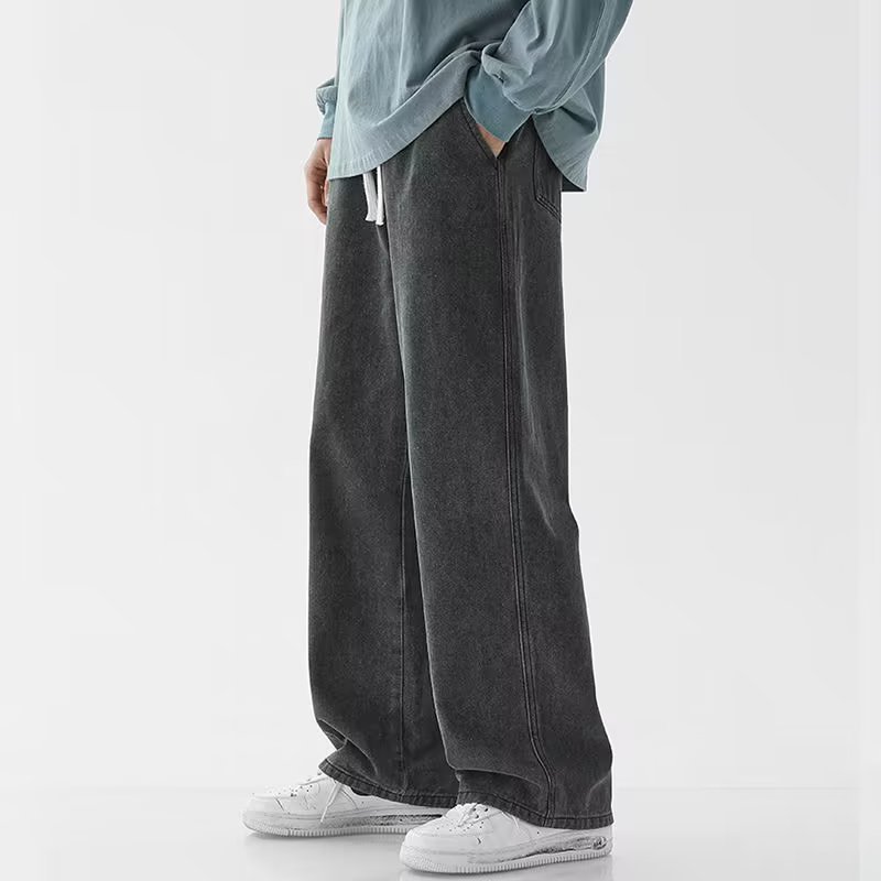 Korean Fashion Men's Baggy Jea - Men'S Fashion Grey Jeans recension och pris