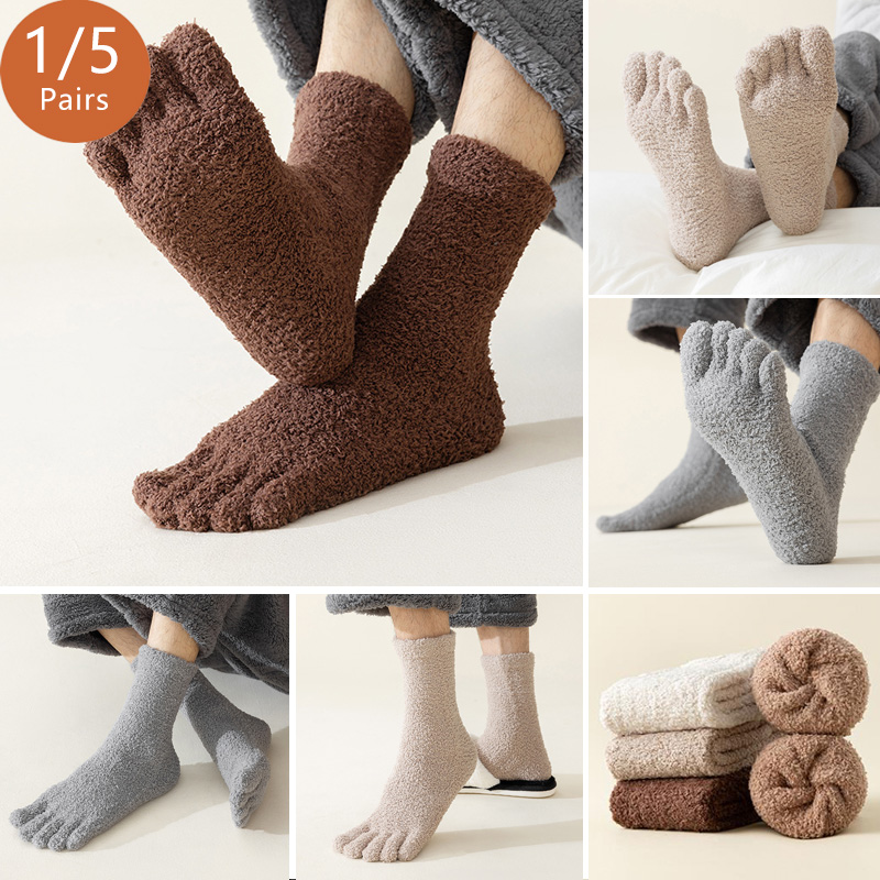 1/5 Pairs Mans Thermal Toe Soc - Socks Ankle Men recension och pris